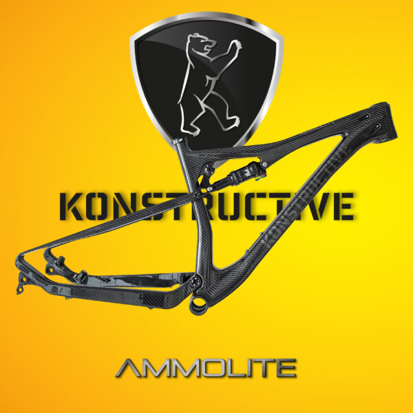 Konstructive Cycles Berlin AMMOLITE Mountain Bike Fully Carbon Frame Berlin Germany Revolution Sports Design Raw scaled